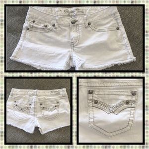White Embellished cutoffs sz. 9